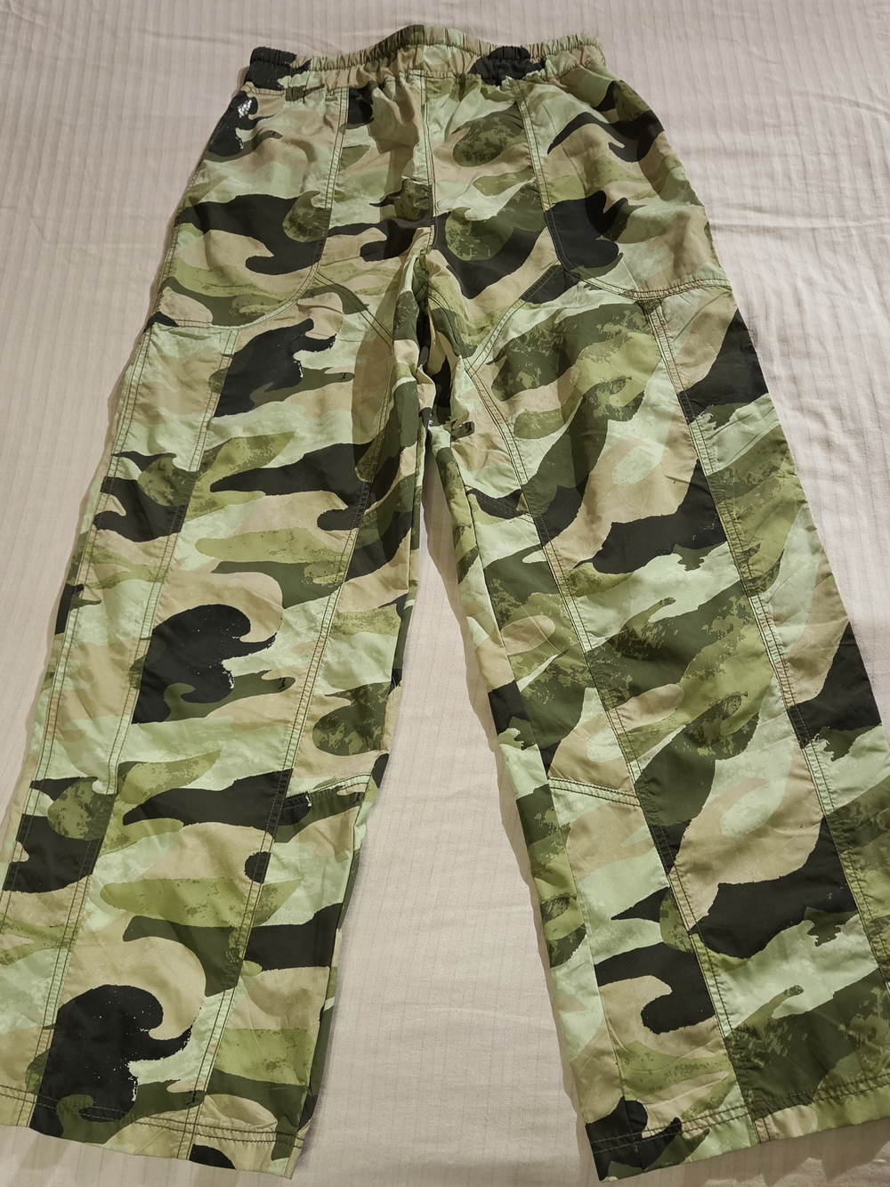Free People FP Movement Stadium Printed Track Pants Green Camo Size Small